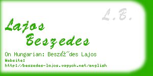 lajos beszedes business card